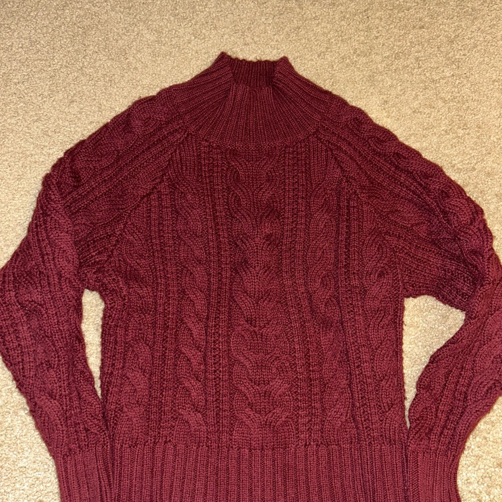 a new day Women's Cowl Neck Sweater - Deep Red